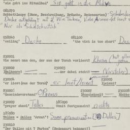 Western questionnaire, answ...