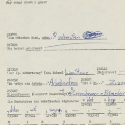 Western questionnaire, answ...