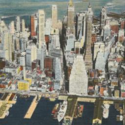 Air View of Manhattan&#39;s...
