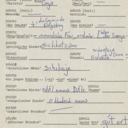 Western questionnaire, answ...