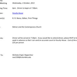 Announcements, 2013-10-02. ...