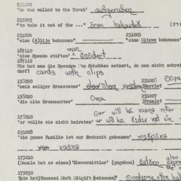 Western questionnaire, answ...
