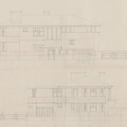 Entrance, east elevations