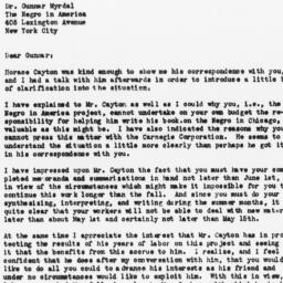 Letter from Louis Wirth to ...