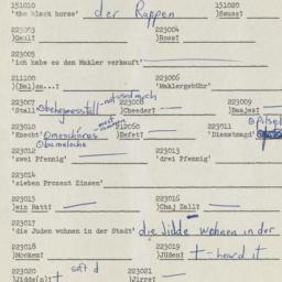Western questionnaire, answ...