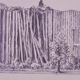 Perspective drawing, detail.
