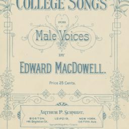 College Songs for Male Voices