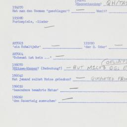 Western questionnaire, answ...