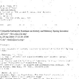Correspondence, 2004-01-29....