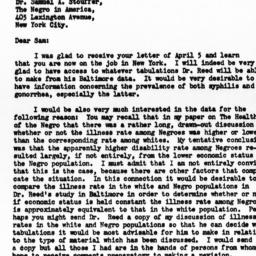Letter from Harold F. Dorn ...