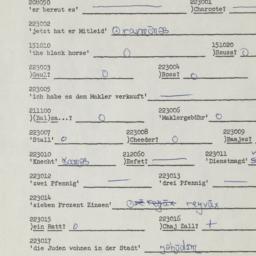 Western questionnaire, answ...