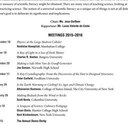 Schedules, Scientific Liter...