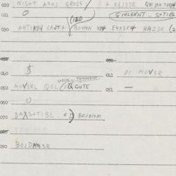 Eastern questionnaire, answ...