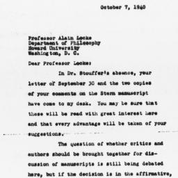 Letter from Charles Dollard...