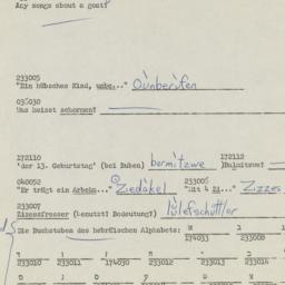 Western questionnaire, answ...