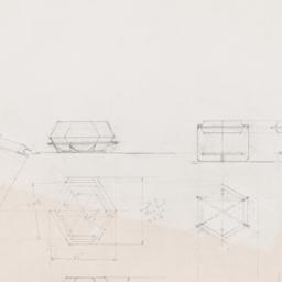 End table plan, elevations