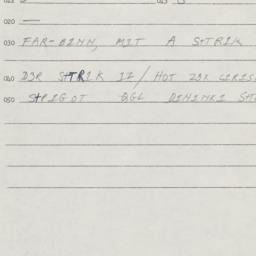 Eastern questionnaire, answ...