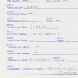 Western questionnaire, answ...