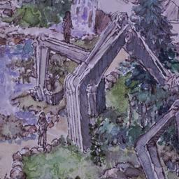 Perspective drawing, excava...
