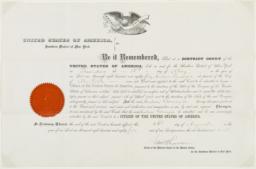 Certificate of US Naturalization