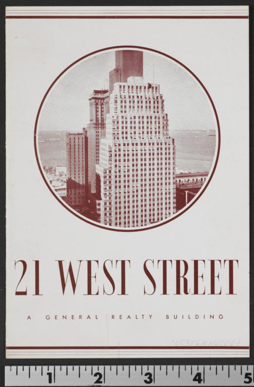 21 West Street - The New York Real Estate Brochure Collection