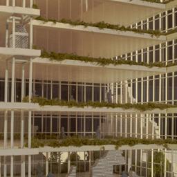 Model, view of interiors.