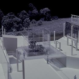 Model, interior view.
