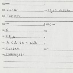 Eastern questionnaire, answ...