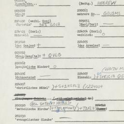 Western questionnaire, answ...