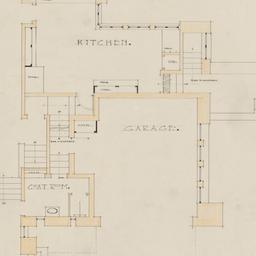 Garage, kitchen plan