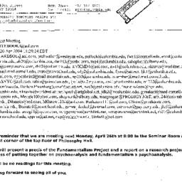 Announcements, 2004-04-26. ...