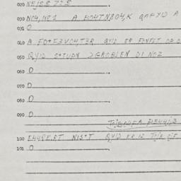 Eastern questionnaire, answ...