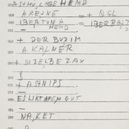 Eastern questionnaire, answ...