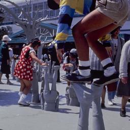 Child balancing on upside d...