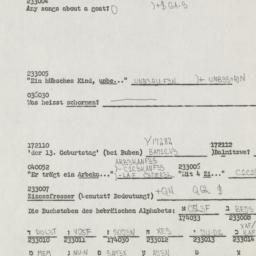 Western questionnaire, answ...