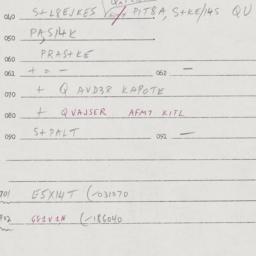 Eastern questionnaire, answ...