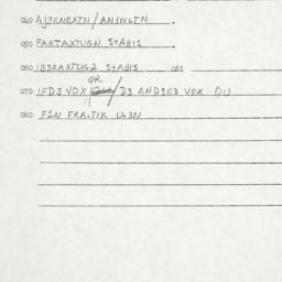 Eastern questionnaire, answ...