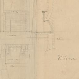 Fireplace elevation, plan, ...