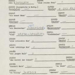 Western questionnaire, answ...