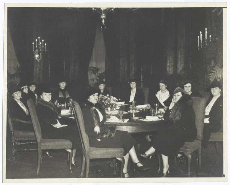 Wives of President Franklin Delano Roosevelt's Cabinet Members at Table