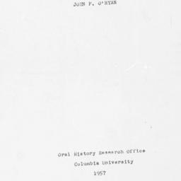 Reminiscences of John F. O&...