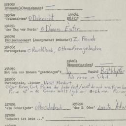 Western questionnaire, answ...