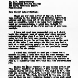Letter from Guy B. Johnson ...