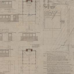 Elevations, plans, construc...