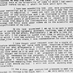 Letter from Louis Wirth to ...