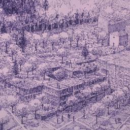 Aerial perspective drawing.