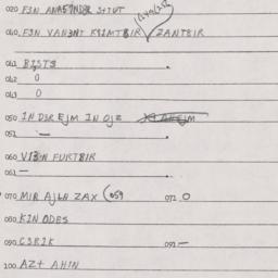 Eastern questionnaire, answ...