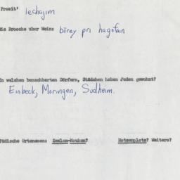 Western questionnaire, answ...