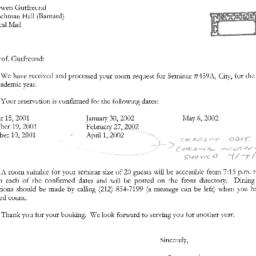 Correspondence, 2001-10-24....