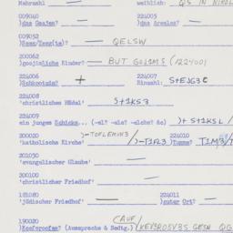 Western questionnaire, answ...